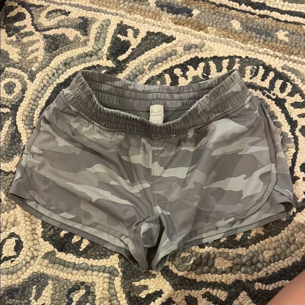 Gray Camo Athleta Girls Shorts
